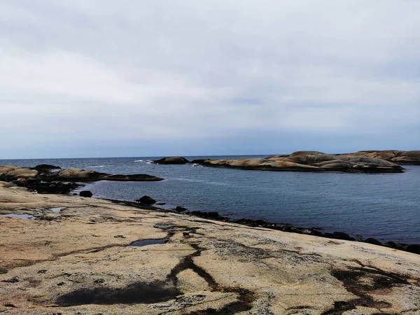 Ακτή Της Νότιας Νορβηγίας Θέα Στον Ωκεανό — Φωτογραφία Αρχείου