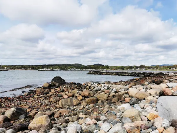 Wybrzeże Południowej Norwegii Widokiem Ocean — Zdjęcie stockowe