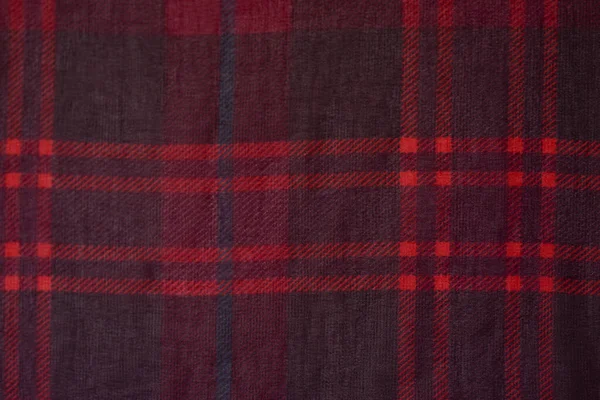 Ujęcie Bliska Czerwonej Tkaniny Kratkę Używane Tapety Lub Tła — Zdjęcie stockowe