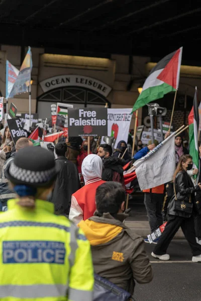 London Zjednoczone Królestwo Maja 2021 Protest Rzecz Wolności Palestyny — Zdjęcie stockowe