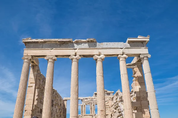 Фабрика Эйфелевой Башни Статуями Кариатид Акрополисе Афины Греция — стоковое фото