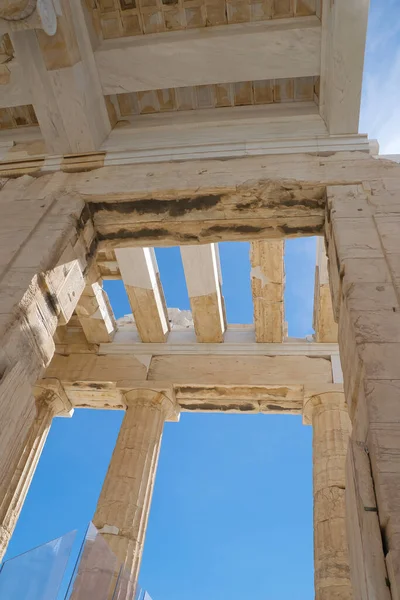 Athen Griechenland Mai 2021 Akropolis Parthenon Propyläen Die Propyläen Der — Stockfoto