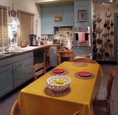 WASHINGTON D.C., UNITED STATES - Aug 18, 2010: Julia Child's kitchen from her Irving Street, Cambridge, Massachusetts home was put on display at the Smithsonian Institution's National Museum. clipart