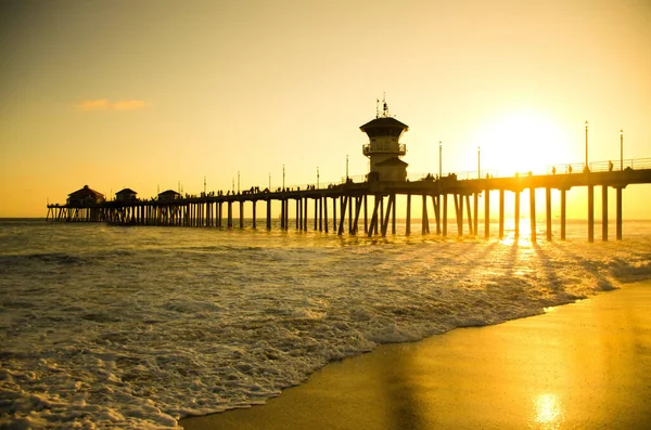 Προβλήτα Huntington Beach Στην Καλιφόρνια — Φωτογραφία Αρχείου