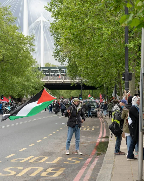 Londres Royaume Uni Mai 2021 Protestation Faveur Liberté Palestin — Photo