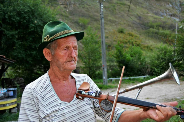 Rosia Rumänien August 2017 Die Geige Mit Dem Horn Oder — Stockfoto