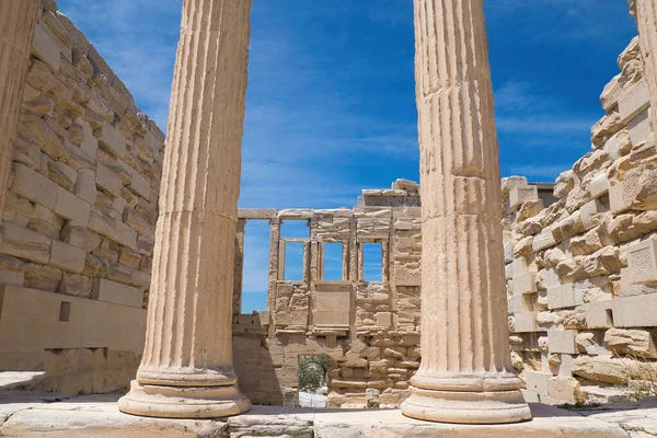 Erechtheion Caryatid Szobrai Parthenonban Acropolis Dombon Athén Görögország — Stock Fotó