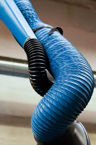 Sistema Sucção Azul Sistema Ventilação Indústria — Fotografia de Stock
