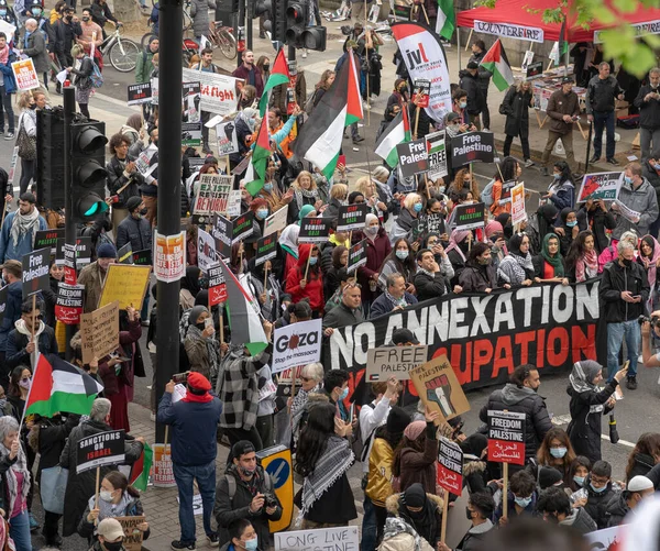 London Zjednoczone Królestwo Maja 2021 Protest Rzecz Wolności Palestyny — Zdjęcie stockowe