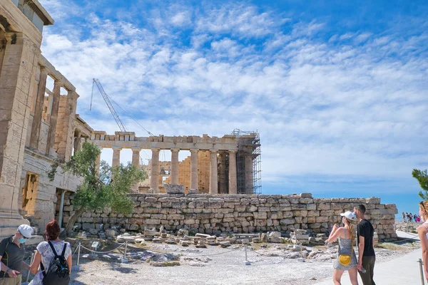 Grécia Maio 2021 Partenon Templo Atenas Clássica Acrópole Ateniense Grécia — Fotografia de Stock