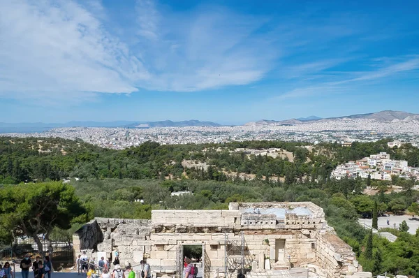 Atene Grecia Maggio 2021 Acropoli Partenone Propilea Propilea Dell Acropoli — Foto Stock