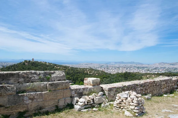 Parthénon Temple Déesse Athéna Sur Rocher Acropole Athènes Grèce Ciel — Photo