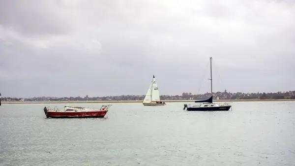 Auckland Nueva Zelanda Mayo 2021 Vista Barcos Amarrados Río Tamaki —  Fotos de Stock