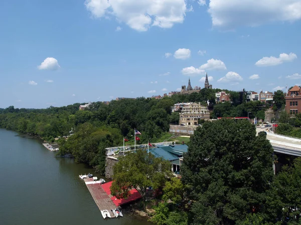 Georgetown University Horizon Creates Scenic View Waterfront Patomac River Washington — Stock Photo, Image