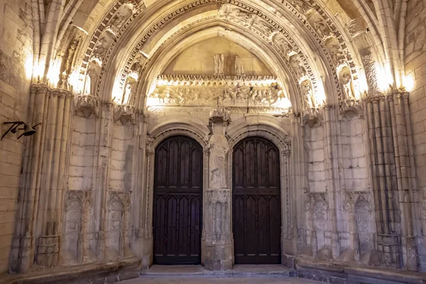 Είσοδος Πόρτα Στο Palais Des Papes Στην Αβινιόν Γαλλία — Φωτογραφία Αρχείου