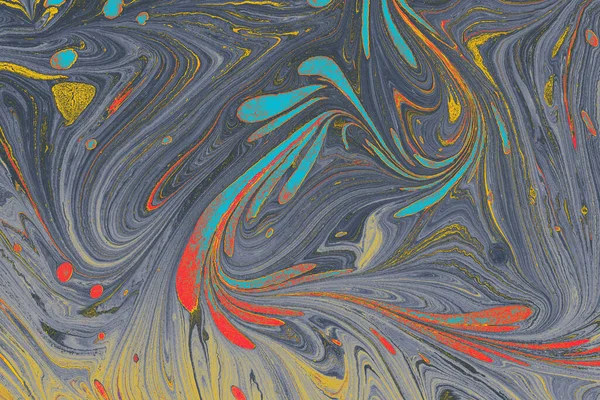 Ein Schönes Gemälde Eines Abstrakten Musters Gemischter Farben — Stockfoto