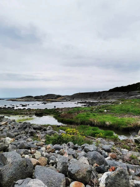 Costa Del Sur Noruega Con Vista Mar —  Fotos de Stock