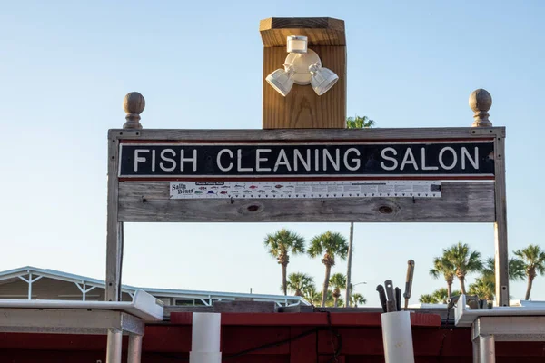 Tampa United States May 2021 Fish Cleaning Station Fisherman Catch — Stock Photo, Image