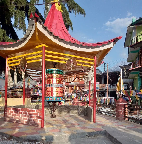 Himachal Pradesh India Cze 2019 Wielkie Religijne Koło Modlitewne Buddyści — Zdjęcie stockowe