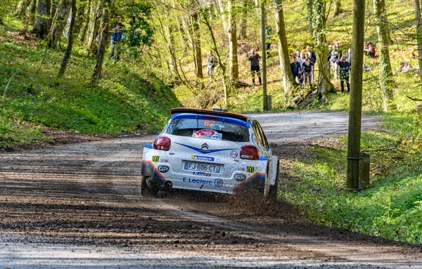 Zagreb Croatia Május 2021 Citroen Versenyzés Aszfalt Rally Színpadon Wrc — Stock Fotó