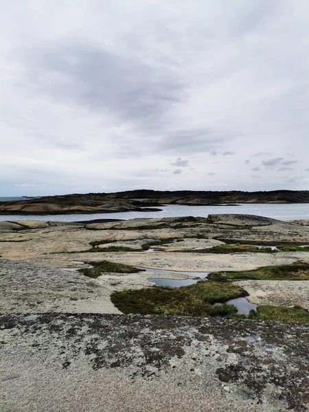 Wybrzeże Południowej Norwegii Widokiem Ocean — Zdjęcie stockowe