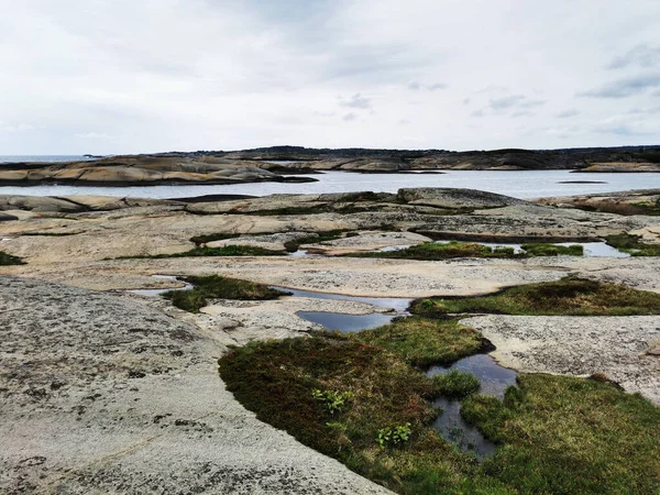Wybrzeże Południowej Norwegii Widokiem Ocean — Zdjęcie stockowe