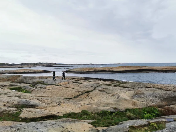 Costa Della Norvegia Meridionale Con Vista Sull Oceano — Foto Stock