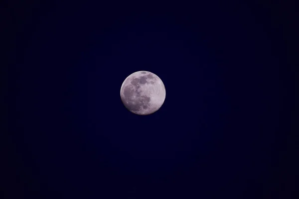 Красивая Полная Луна Черном Фоне — стоковое фото