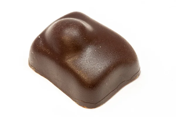 Primer Plano Sabrosos Dulces Chocolate Sobre Fondo Blanco — Foto de Stock