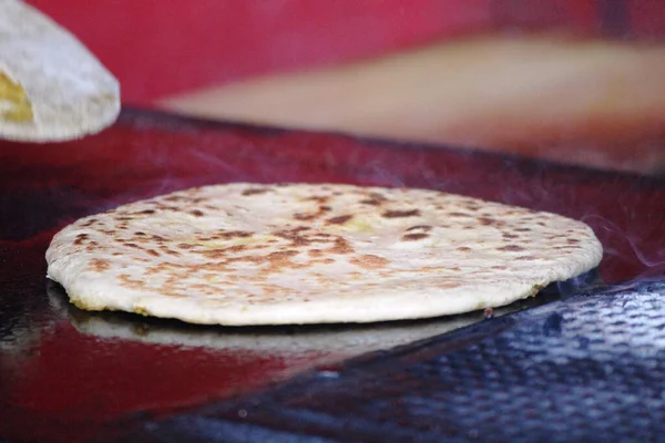 Proses Pembuatan Tortilla Lezat — Stok Foto
