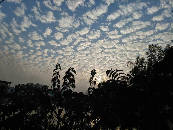 Sebuah Awan Yang Indah Langit Biru Atas Par — Stok Foto
