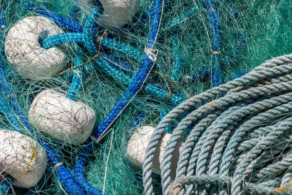 Bir Balıkçı Ağının Detaylarını Yakından Çekeceğiz — Stok fotoğraf