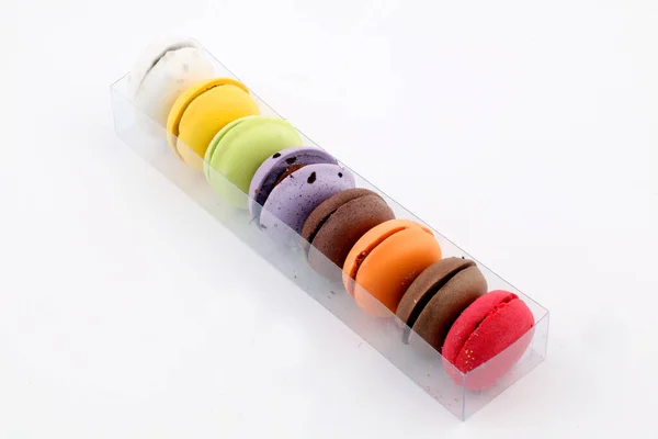 Uma Variedade Macaroons Coloridos — Fotografia de Stock