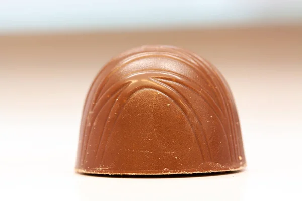 Närbild Bild Bild Välsmakande Choklad Godis Suddig Bakgrund — Stockfoto