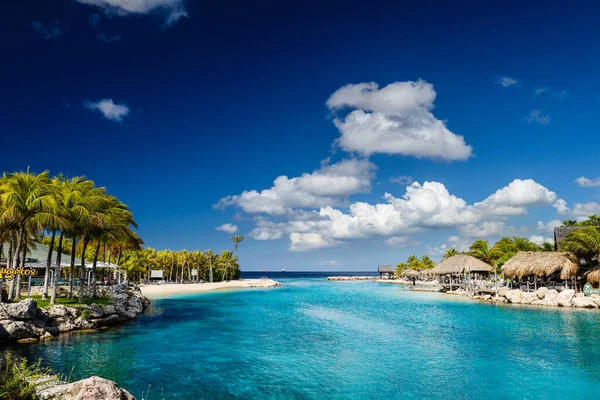 Curaca Netherlands Jan 2015 Entrance Paradise Mambo Beach Curacao Netherland — Stock Photo, Image