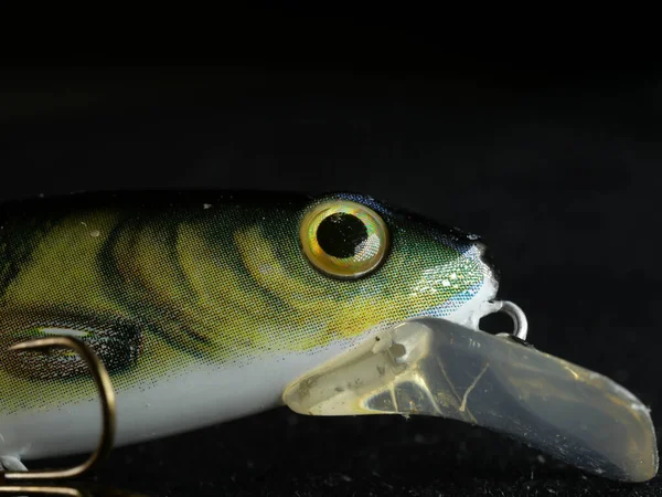 Een Closeup Shot Van Een Vis Speeltje Een Zwarte Achtergrond — Stockfoto