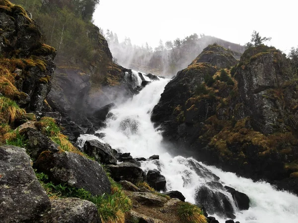 Beau Paysage Cascade Latefossen Norvège — Photo