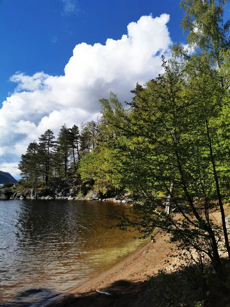 노르웨이 라비크에 파리스 호수의 — 스톡 사진