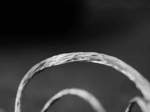 Снимок Серебряной Катушки Черном Фоне — стоковое фото