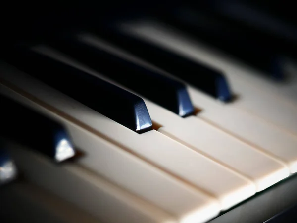 Драматичний Знімок Клавіш Піаніно Ідеально Підходить Шпалер — стокове фото