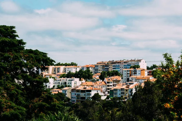 Ciudad Turística Costera Cascais Bajo Cielo Nublado —  Fotos de Stock