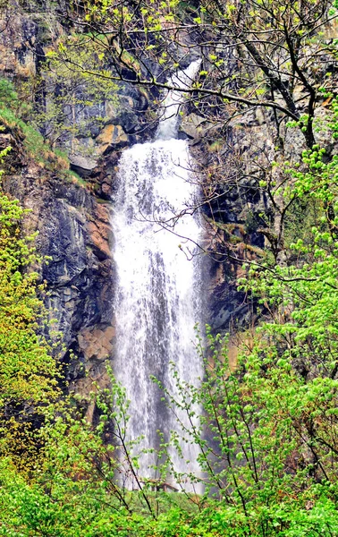 Een Verticaal Schot Van Een Waterval — Stockfoto