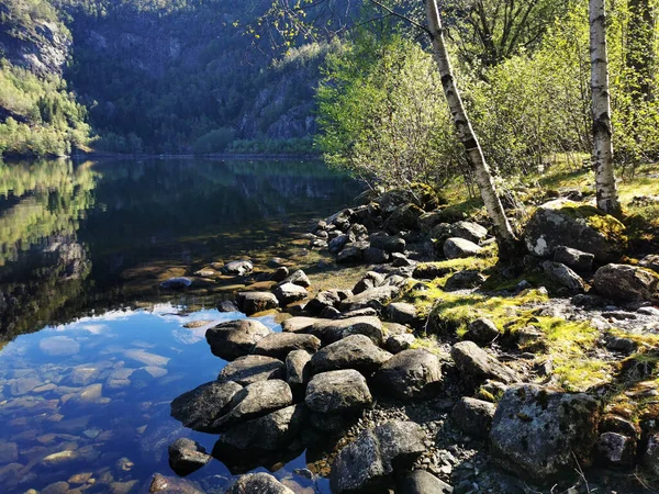 Beautiful Scenery Norwegian Fjord Landscape — Stock Photo, Image
