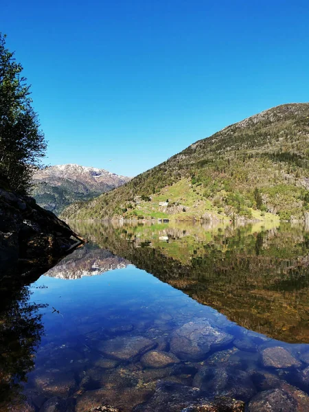 Krásná Scenérie Norské Fjordové Krajiny — Stock fotografie