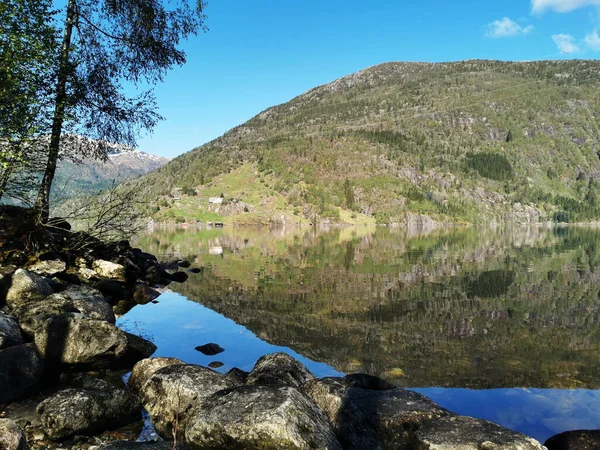 Eine Wunderschöne Landschaft Einer Norwegischen Fjordlandschaft — Stockfoto