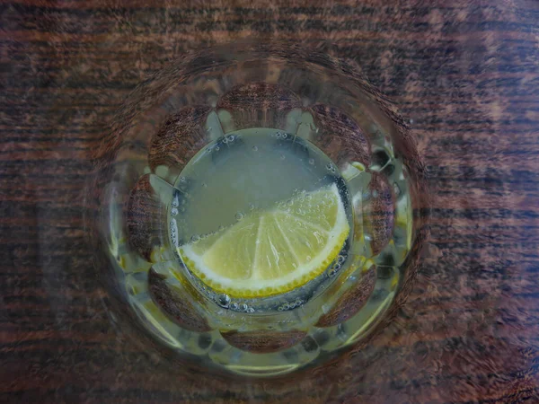 Вид Зверху Шматочок Лимона Склі — стокове фото