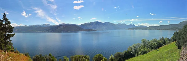 Vista Panorâmica Paisagem Hardangerfjord Noruega Escandinávia — Fotografia de Stock