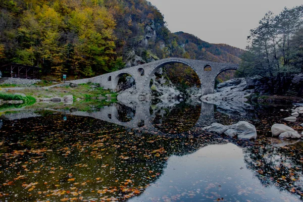 Primo Piano Delle Montagne Rodofe Lago Bulgaria — Foto Stock