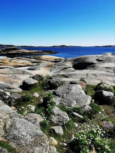 Naturskön Bild Ett Hav Omgivet Stenberg Verdens Ende Norge — Stockfoto