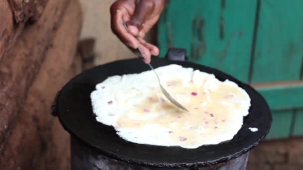 Flying Eggs Turning Them Ensure Every Part Egg Ready Making — Stock Video